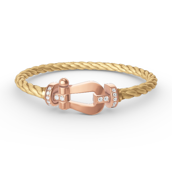 [Elowen jewelsry ]FORCE LARGE HORSESHOE HALF DIAMOND BRACELET ROSE GOLD
