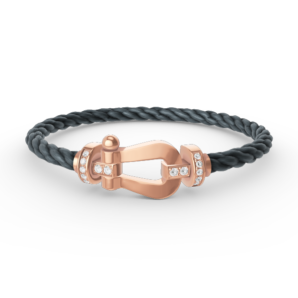 [Elowen jewelsry ]FORCE LARGE HORSESHOE HALF DIAMOND BRACELET ROSE GOLD