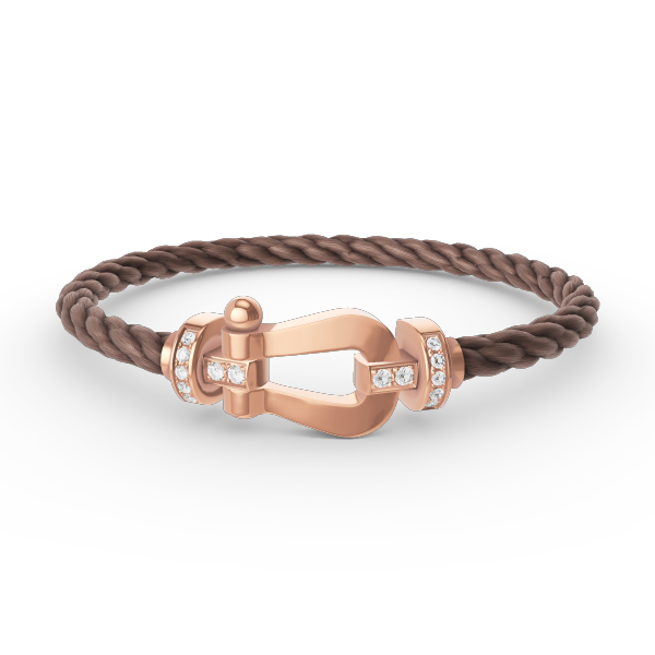 [Elowen jewelsry ]FORCE LARGE HORSESHOE HALF DIAMOND BRACELET ROSE GOLD