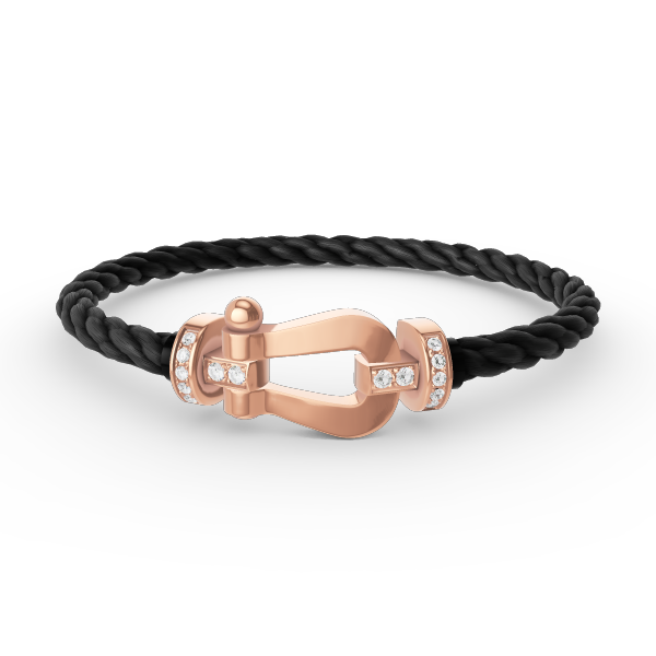 [Elowen jewelsry ]FORCE LARGE HORSESHOE HALF DIAMOND BRACELET ROSE GOLD