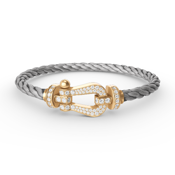 [Elowen jewelsry ]FORCE LARGE HORSESHOE FULL DIAMOND BRACELET GOLD