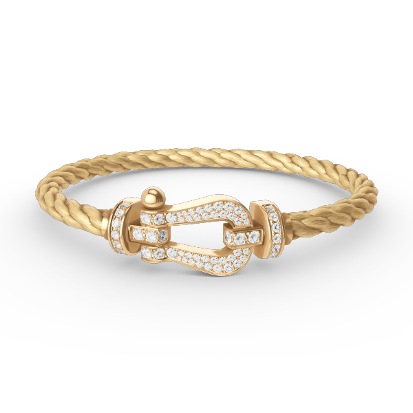 [Elowen jewelsry ]FORCE LARGE HORSESHOE FULL DIAMOND BRACELET GOLD