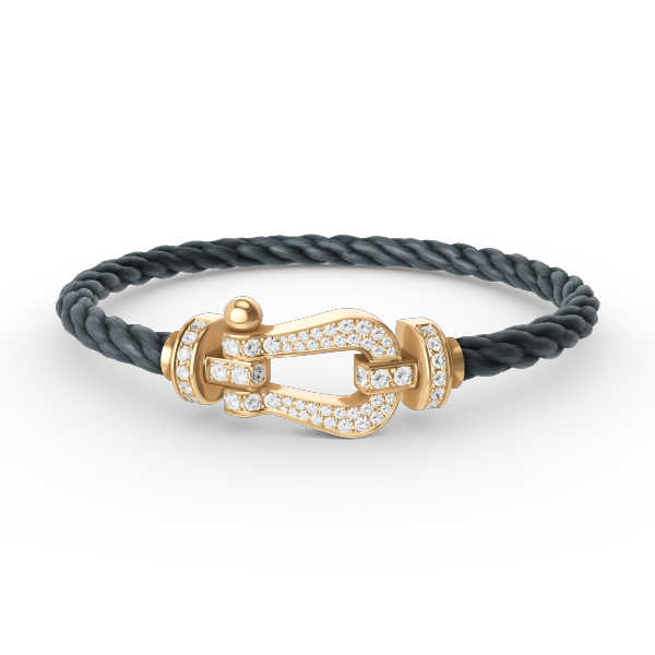 [Elowen jewelsry ]FORCE LARGE HORSESHOE FULL DIAMOND BRACELET GOLD