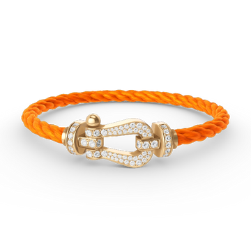 [Elowen jewelsry ]FORCE LARGE HORSESHOE FULL DIAMOND BRACELET GOLD