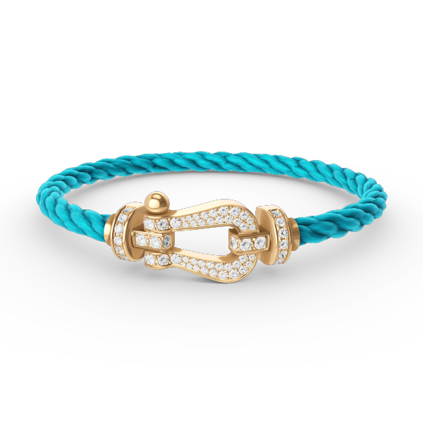 [Elowen jewelsry ]FORCE LARGE HORSESHOE FULL DIAMOND BRACELET GOLD