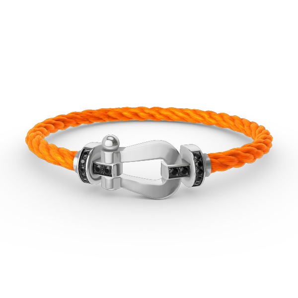 [Elowen jewelsry ]FORCE LARGE HORSESHOE BLACK DIAMOND BRACELET SILVER