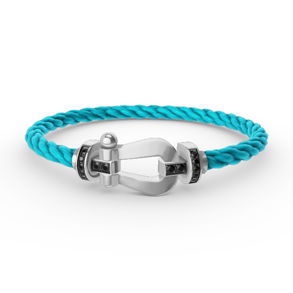 [Elowen jewelsry ]FORCE LARGE HORSESHOE BLACK DIAMOND BRACELET SILVER