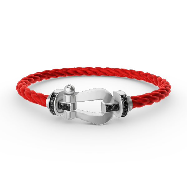 [Elowen jewelsry ]FORCE LARGE HORSESHOE BLACK DIAMOND BRACELET SILVER