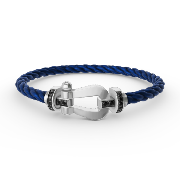[Elowen jewelsry ]FORCE LARGE HORSESHOE BLACK DIAMOND BRACELET SILVER