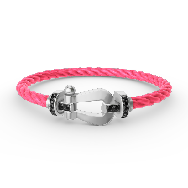 [Elowen jewelsry ]FORCE LARGE HORSESHOE BLACK DIAMOND BRACELET SILVER