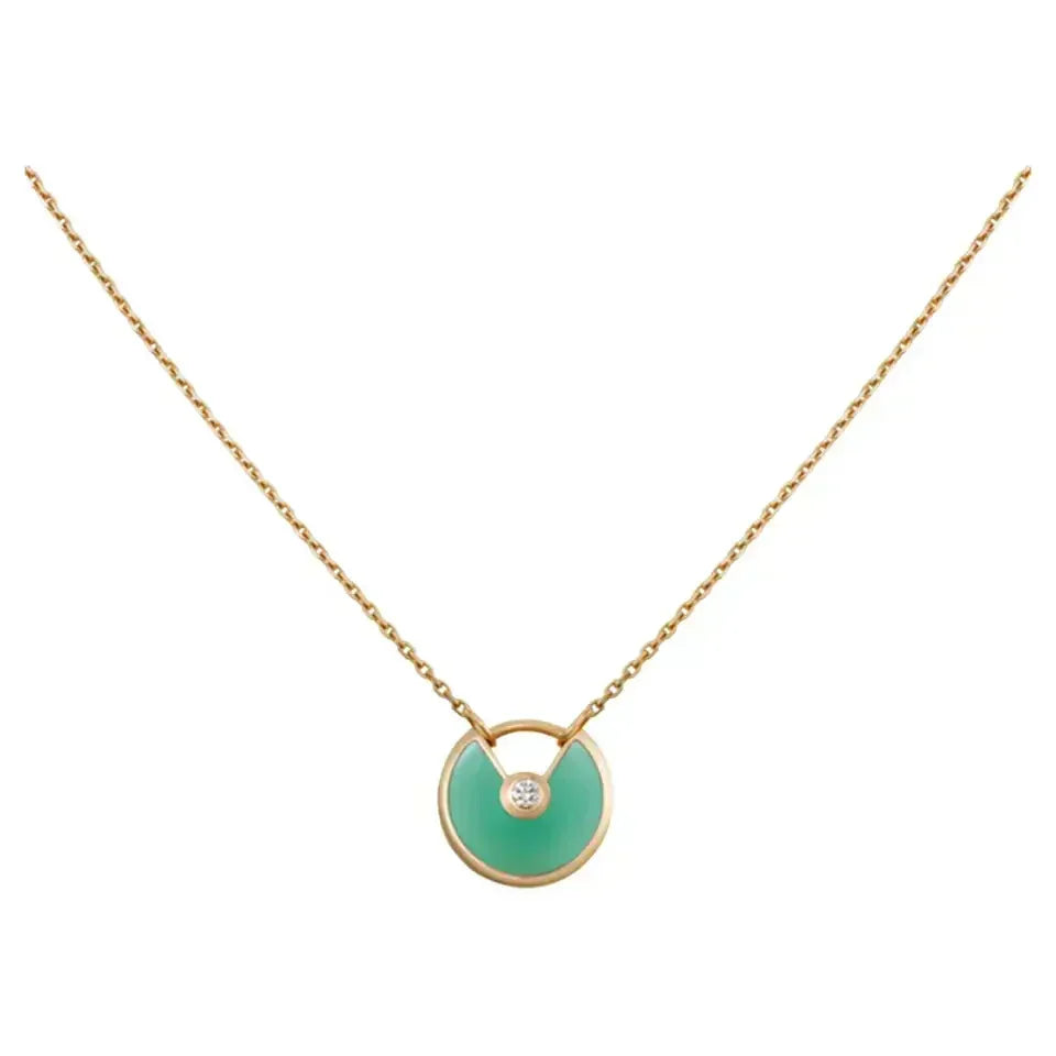 [Elowen Schmuck] AMULETTE GOLD MALACHIT HALSKETTE