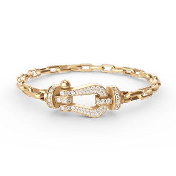 [Elowen jewelsry ]FORCE LARGE HORSESHOE CLASP  METAL BRACELET