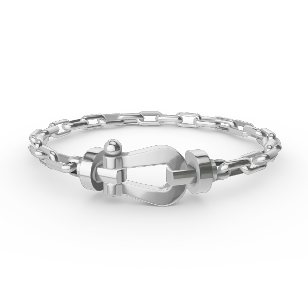 [Elowen jewelsry ]FORCE LARGE HORSESHOE CLASP  METAL BRACELET