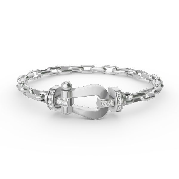 [Elowen jewelsry ]FORCE LARGE HORSESHOE CLASP  METAL BRACELET