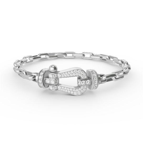 [Elowen jewelsry ]FORCE LARGE HORSESHOE CLASP  METAL BRACELET