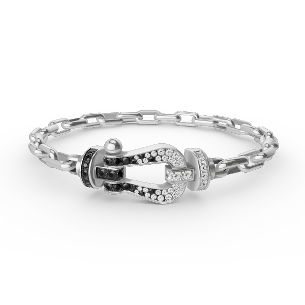 [Elowen jewelsry ]FORCE LARGE HORSESHOE CLASP  METAL BRACELET