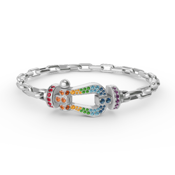 [Elowen jewelsry ]FORCE LARGE HORSESHOE CLASP  METAL BRACELET