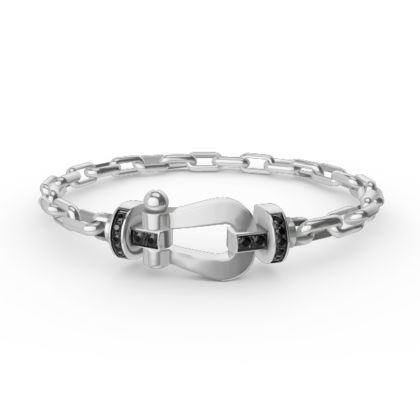 [Elowen jewelsry ]FORCE LARGE HORSESHOE CLASP  METAL BRACELET