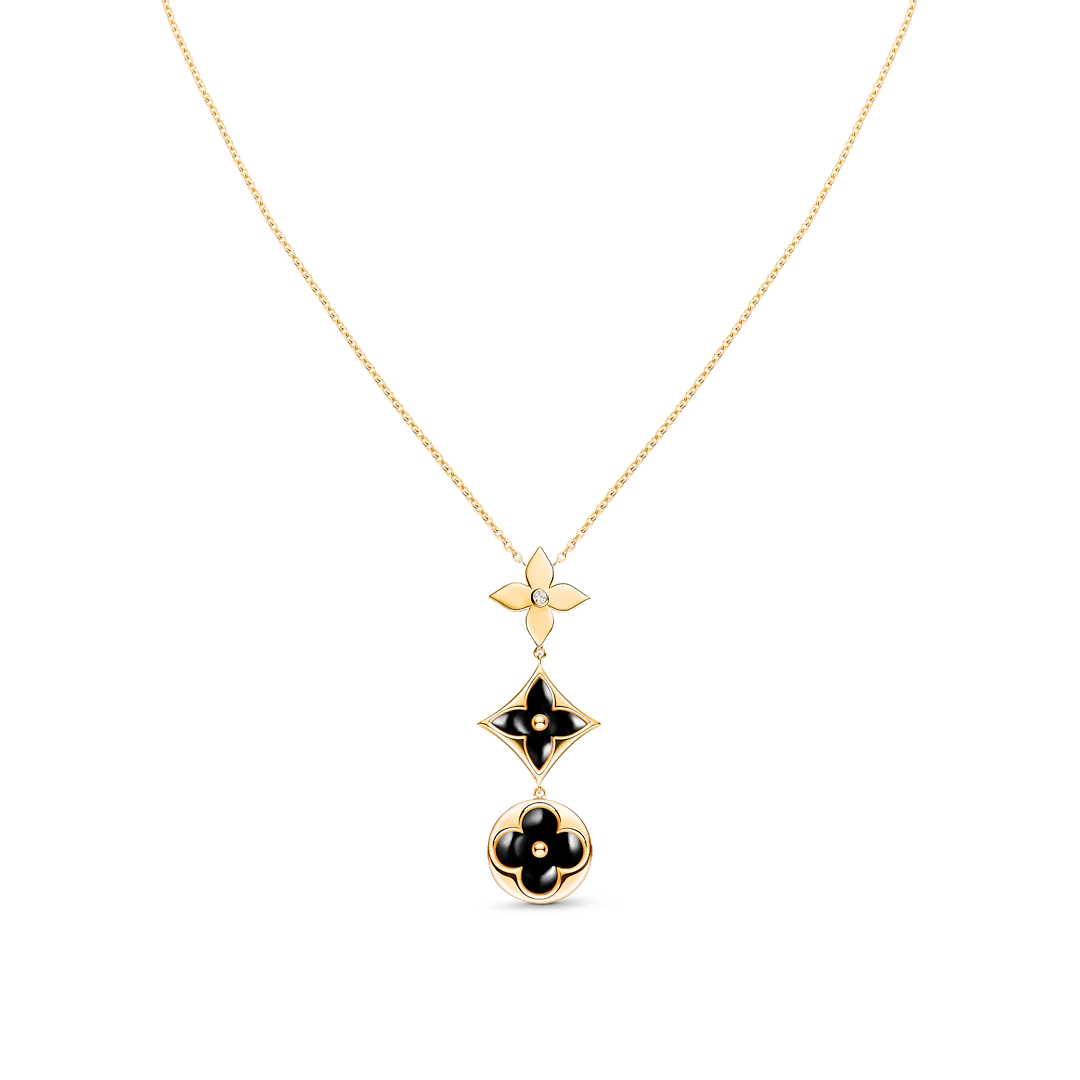 [Elowen Schmuck] STERNE UND SONNE ONYX ROSÉGOLD-HALSKETTE