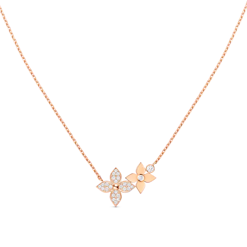 [Elowen jewelsry ]STAR BLOSSOM HALSKETTE ROSÉGOLD DIAMANTEN