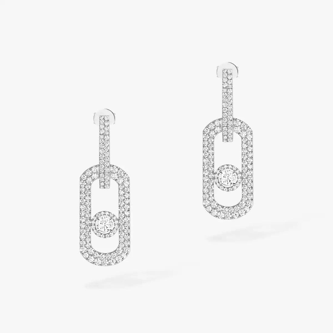 [Elowen jewelsry]So Move XL パヴェセッティング ダイヤモンドペンダントイヤリング