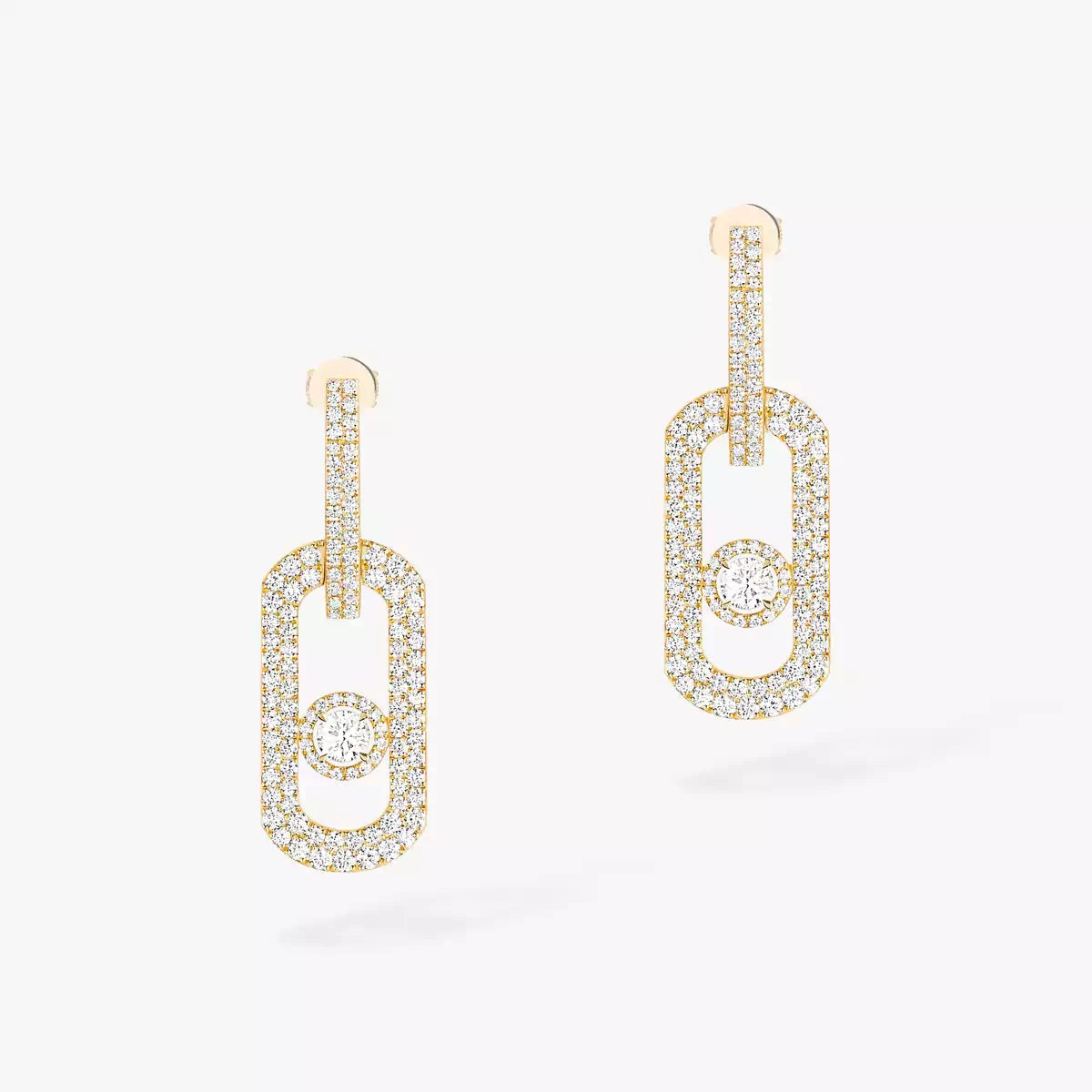 [Elowen jewelsry]So Move XL パヴェセッティング ダイヤモンドペンダントイヤリング