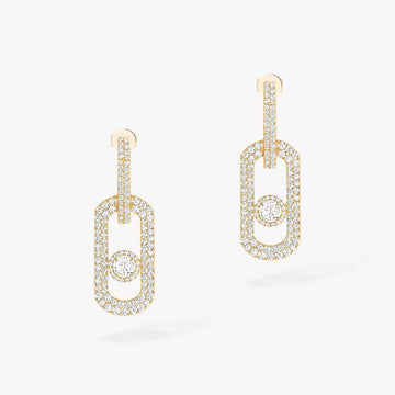 [Elowen jewelsry]So Move XL パヴェセッティング ダイヤモンドペンダントイヤリング