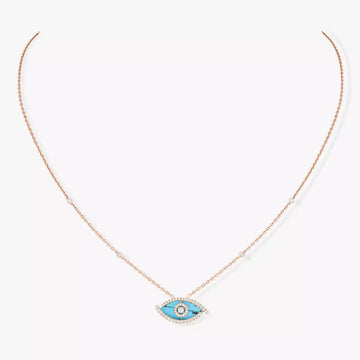 {
  "Elowen jewelsry": "Elowen ジュエリー",
  "Lucky Eye Diamond Necklace in Rose Gold and Turquoise": "ラッキーアイ ダイヤモンドネックレス（ローズゴールド＆ターコイズ）"
}