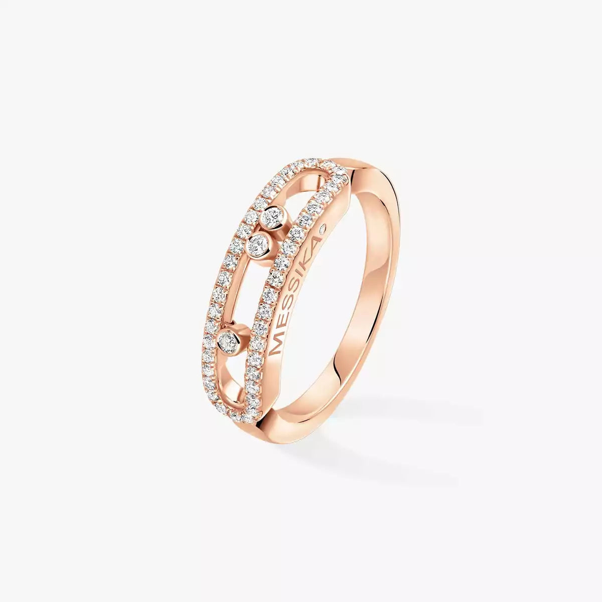 [Elowen Schmuck] Baby Move Goldring mit pavégefassten Diamanten