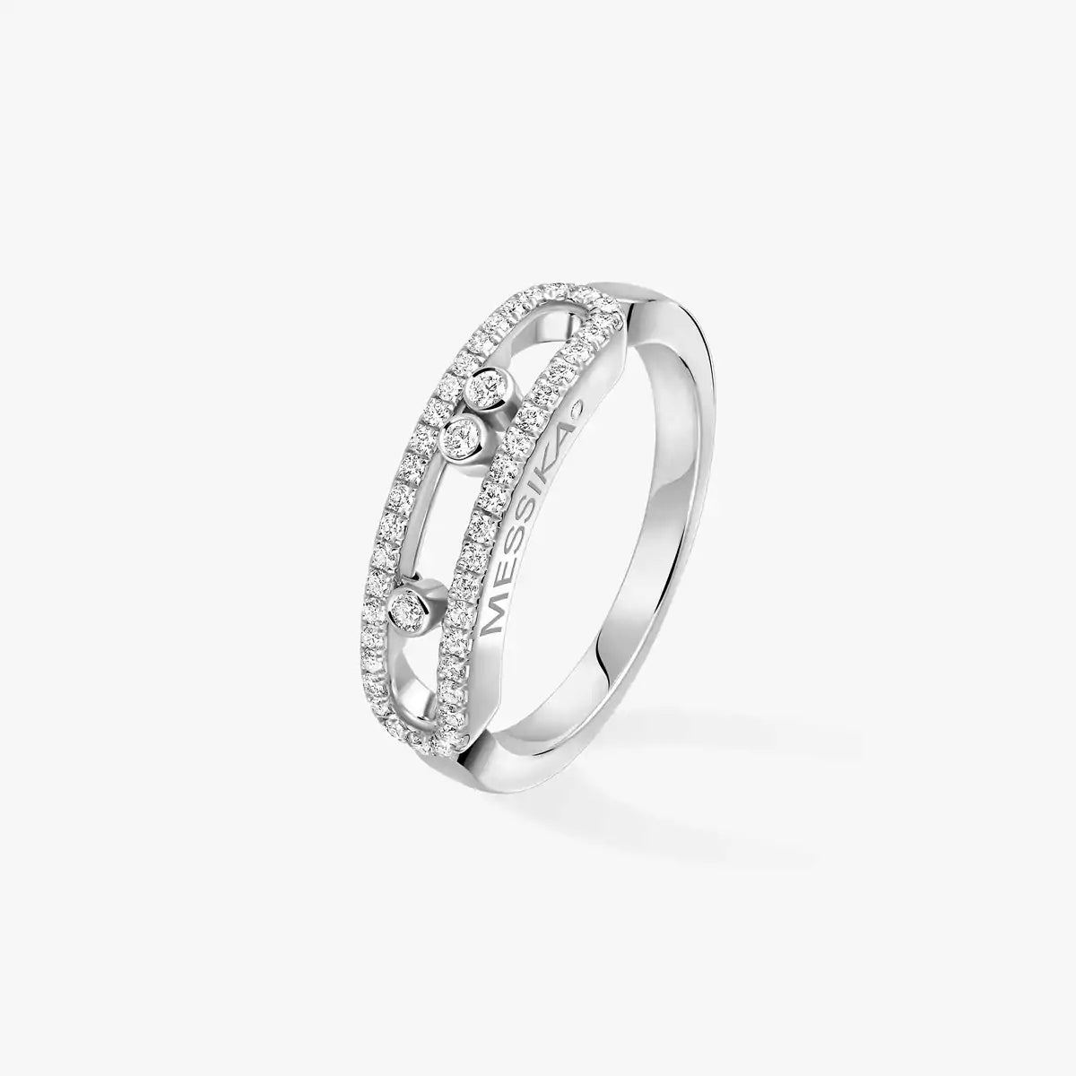 [Elowen Schmuck] Baby Move Goldring mit pavégefassten Diamanten