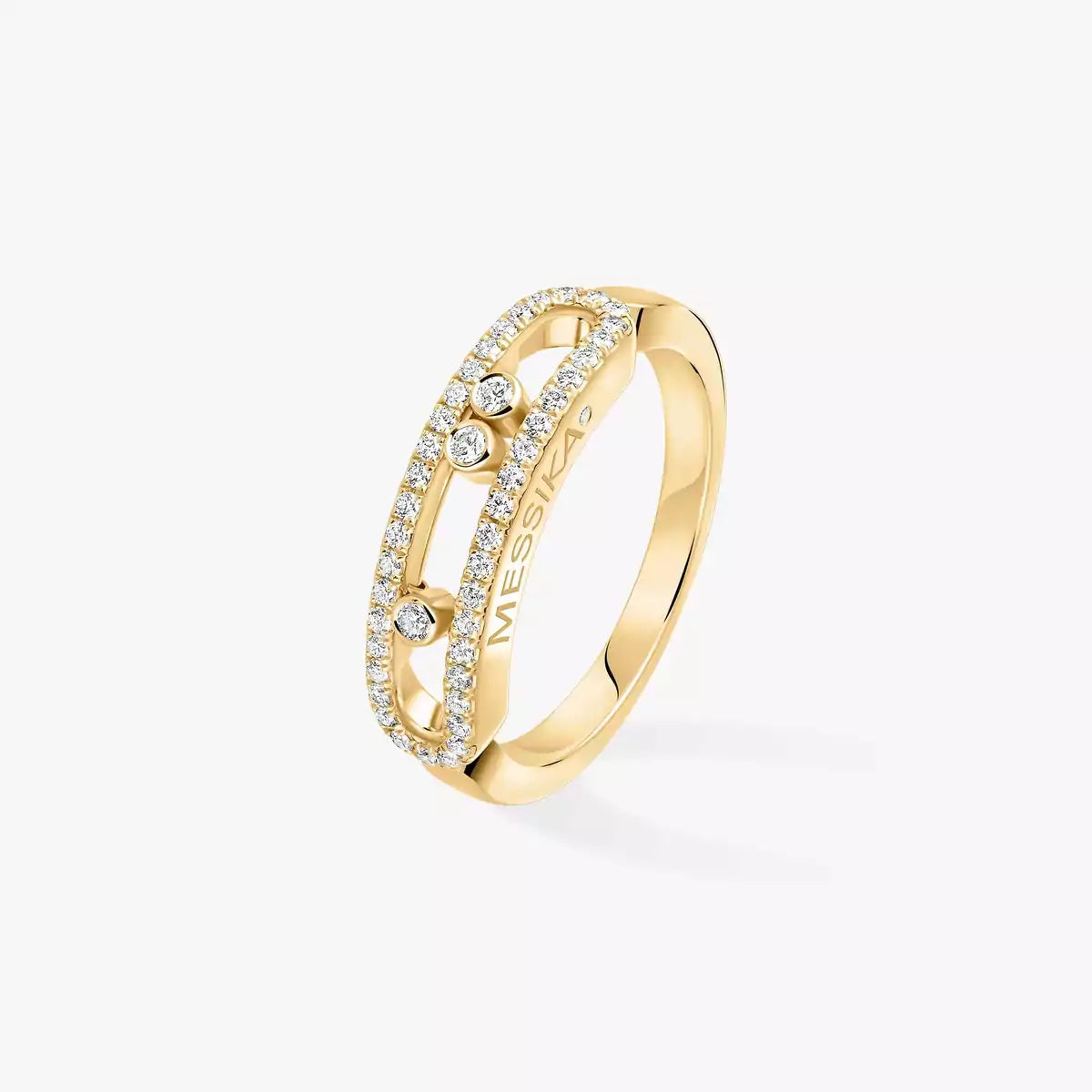 [Elowen Schmuck] Baby Move Goldring mit pavégefassten Diamanten