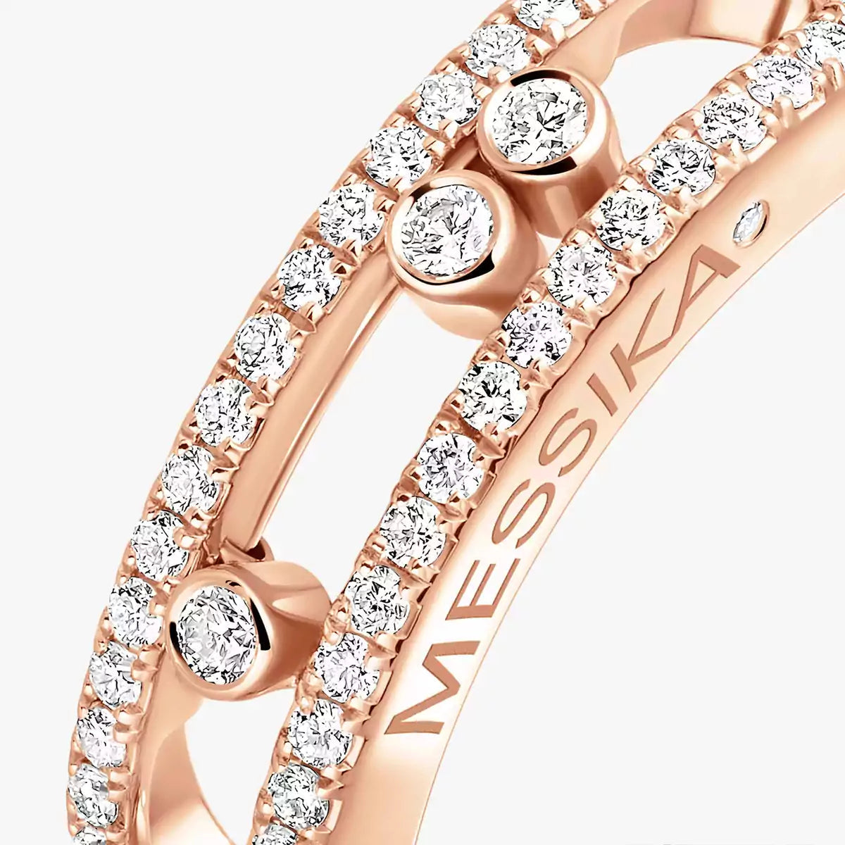 [Elowen Schmuck] Baby Move Goldring mit pavégefassten Diamanten