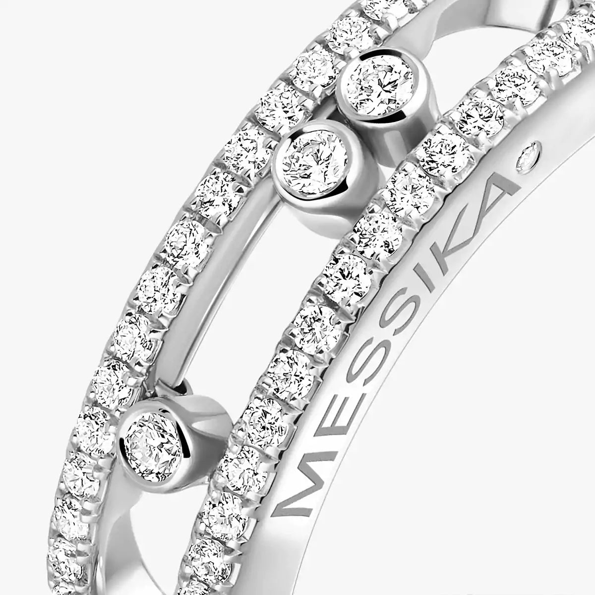 [Elowen Schmuck] Baby Move Goldring mit pavégefassten Diamanten