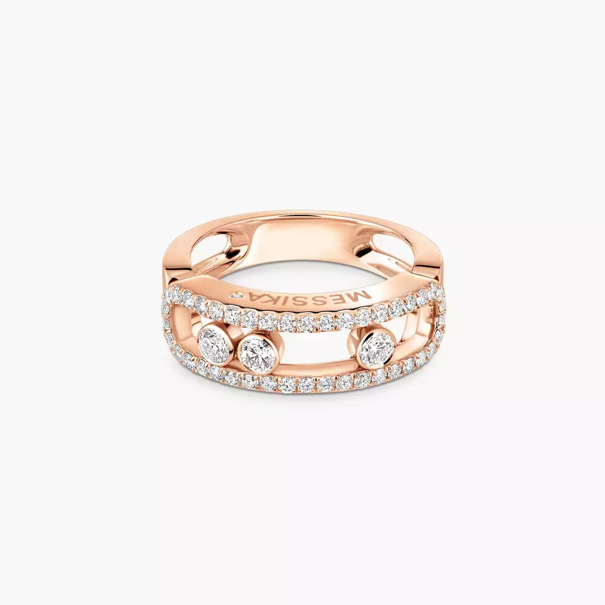 [Elowen Schmuck] Goldring mit pavégefassten Diamanten
