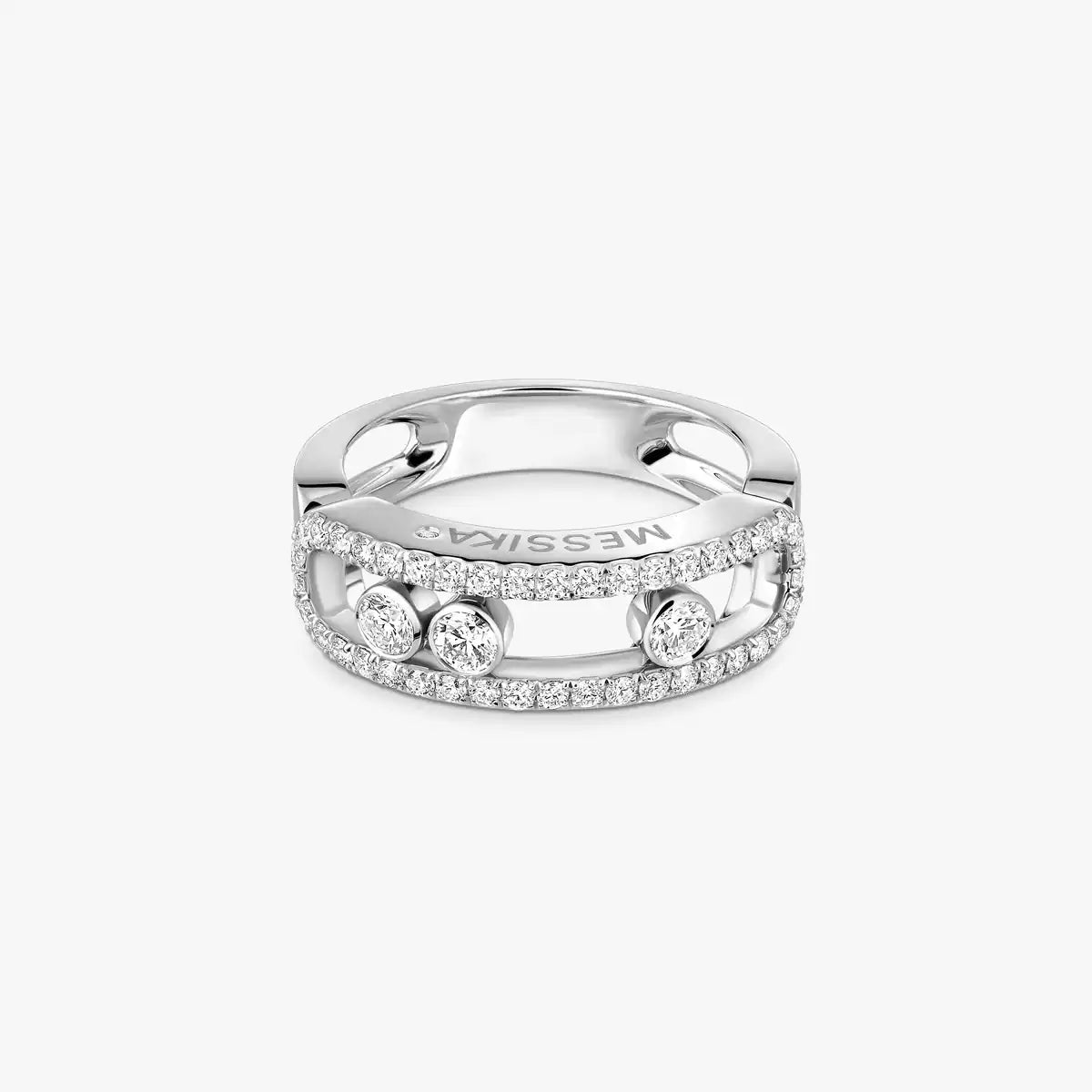 [Elowen Schmuck] Goldring mit pavégefassten Diamanten