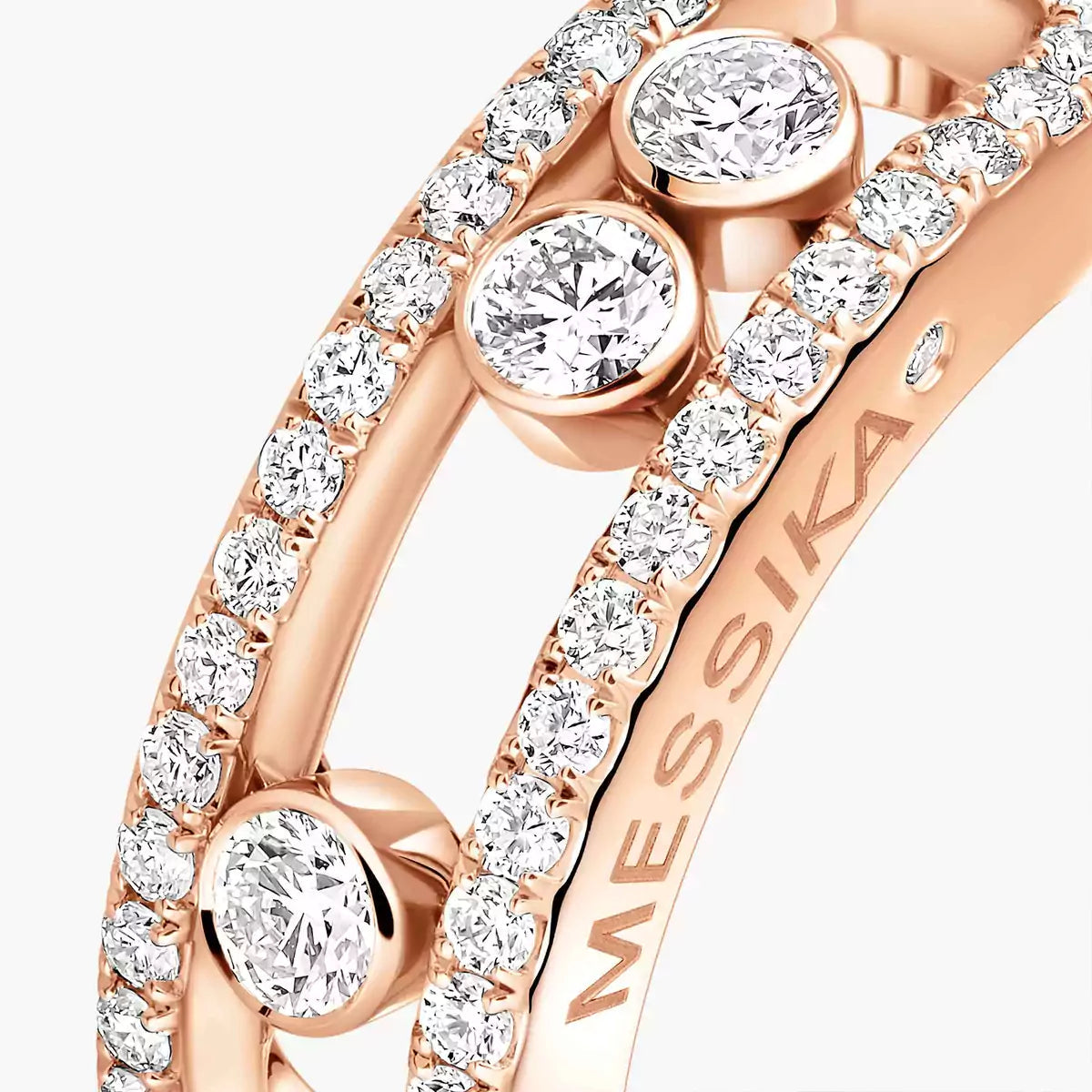 [Elowen Schmuck] Goldring mit pavégefassten Diamanten