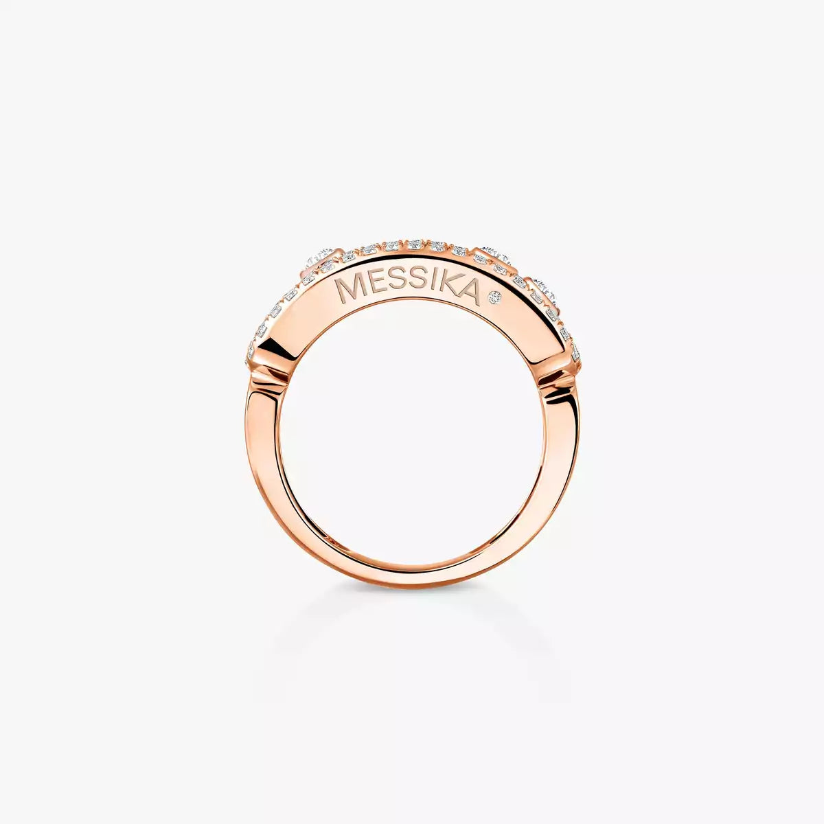 [Elowen Schmuck] Goldring mit pavégefassten Diamanten
