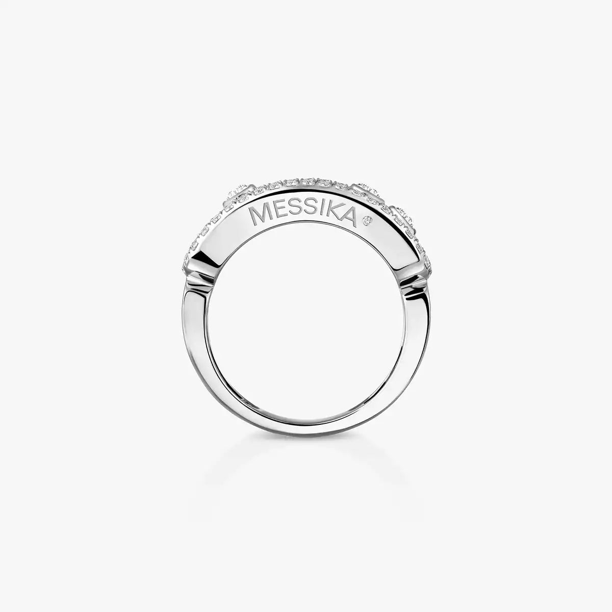 [Elowen Schmuck] Goldring mit pavégefassten Diamanten