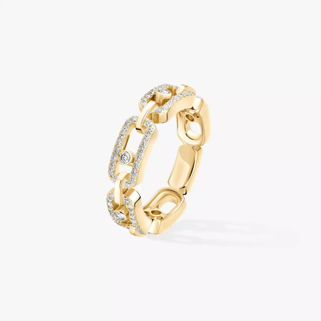 [Elowen jewelsry]Move Link Pave_-Set Diamond Ring in Gold