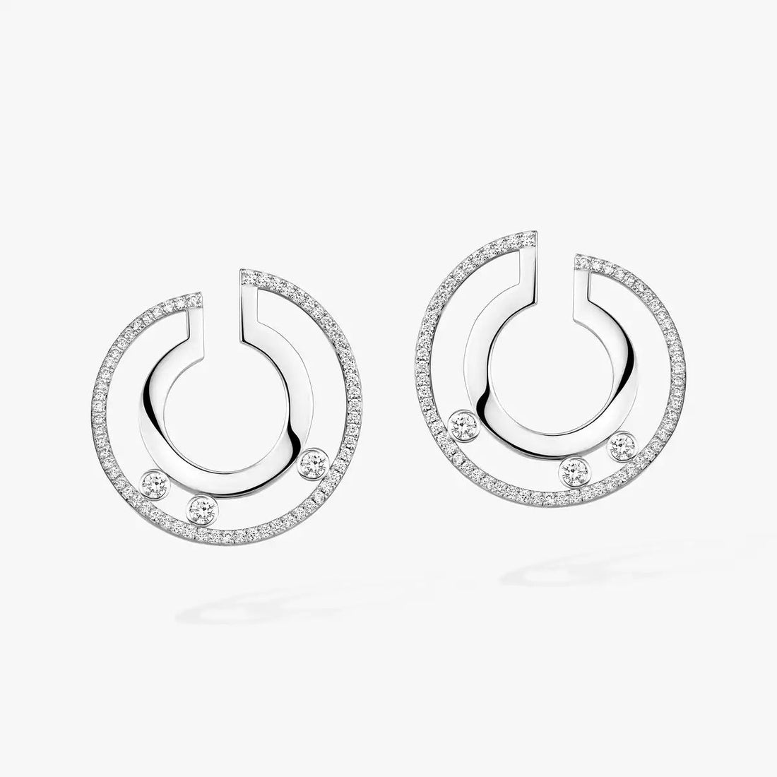 [Elowen jewelsry] Move Romane Small Diamond Hoop Earrings