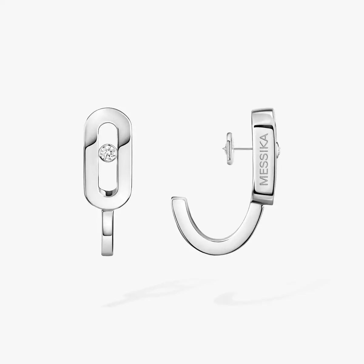 [Elowen jewelsry]Diamond Mini Hoop Earrings Move Classique