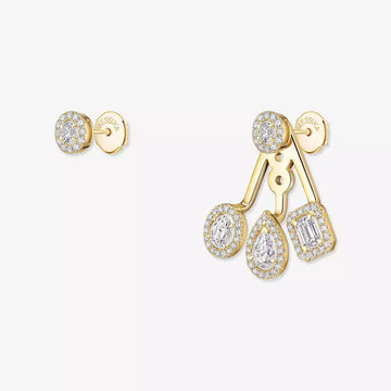 [Elowenジュエリー] ツイン・トリオ ダイヤモンドピアス