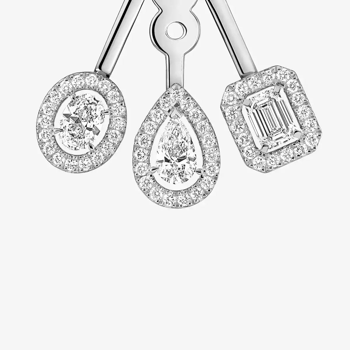 [Elowenジュエリー] ツイン・トリオ ダイヤモンドピアス