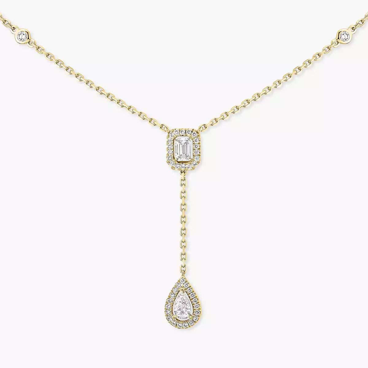 [Elowen Schmuck] Goldene Diamant-Krawattenkette