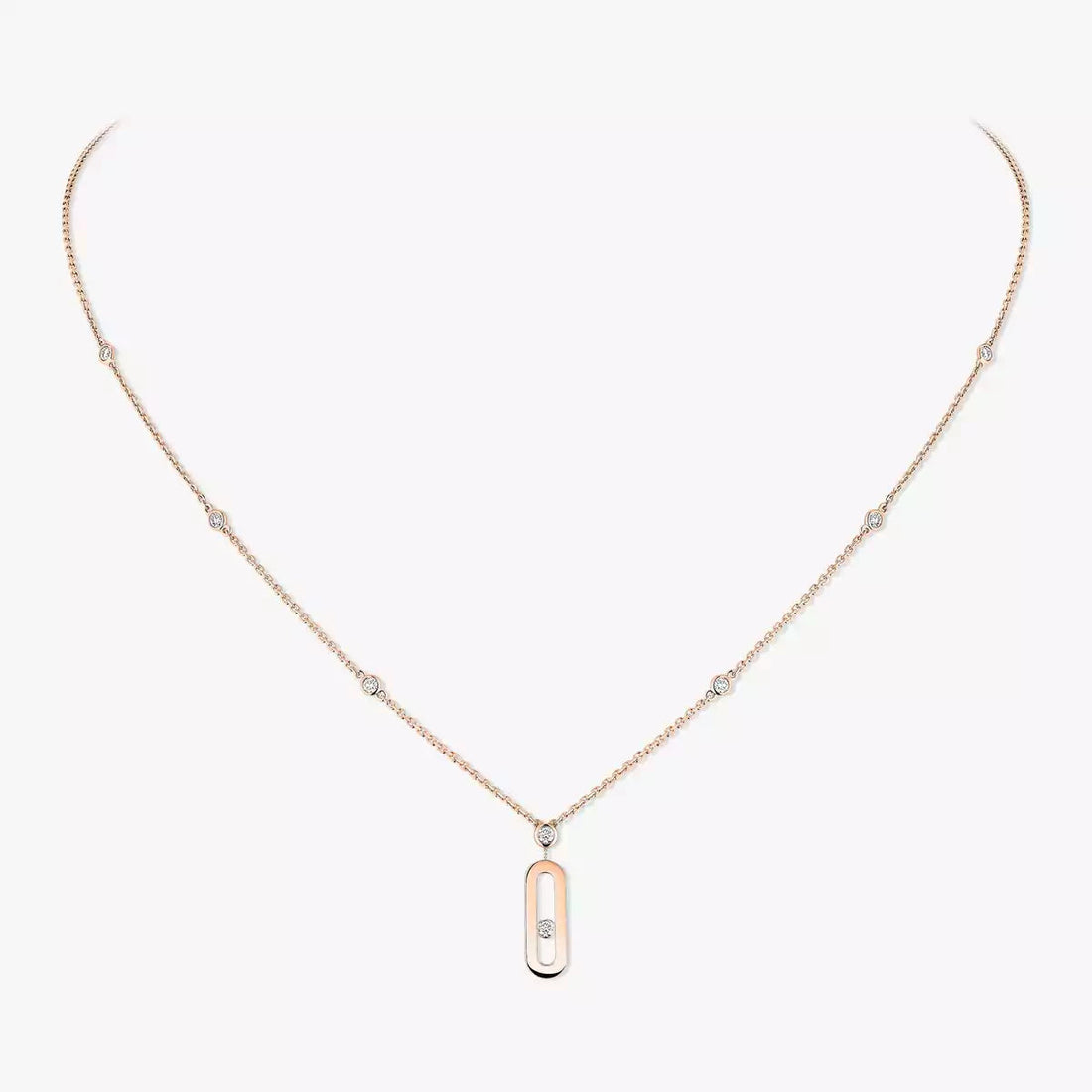 [Elowen jewelsry] Move Uno Gold Diamond Long Necklace