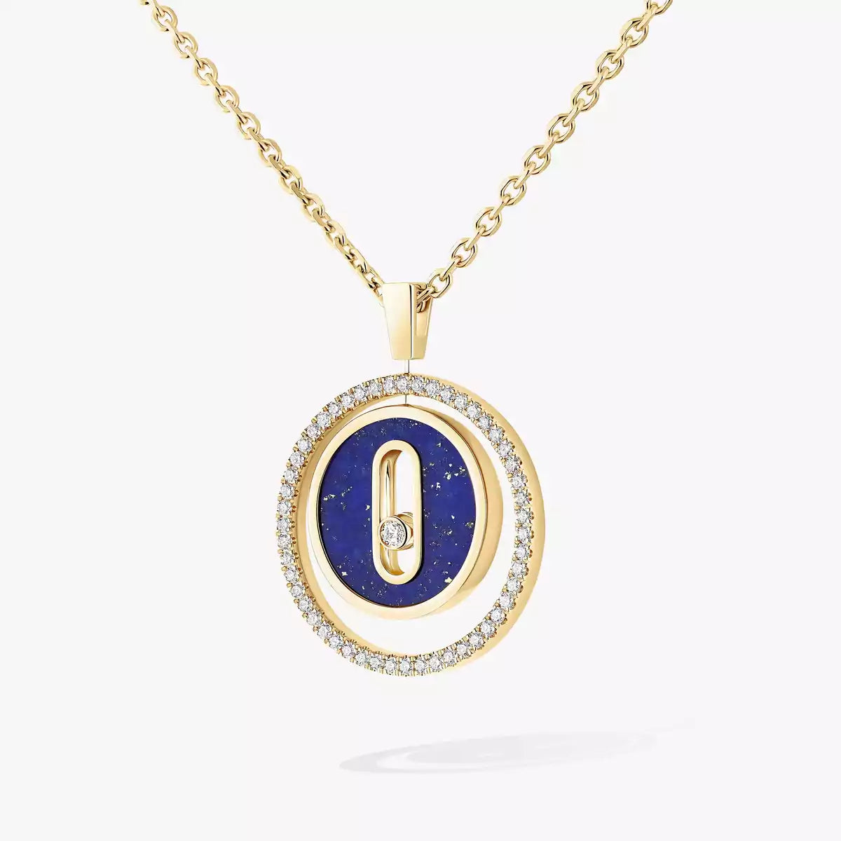 [Elowen jewelsry]Lucky Move ダイヤモンド ネックレス、ローズゴールド＆ホワイトマザーオブパール