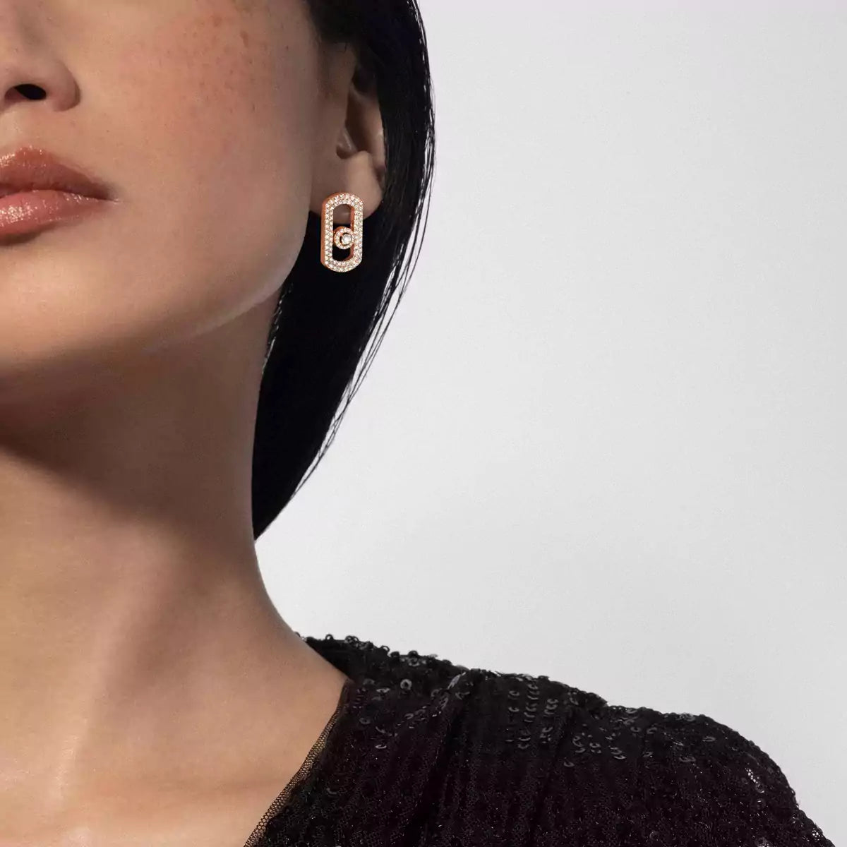 {"Elowen jewelsry": "So Move Pavé-Ohrringe mit Diamanten in Silber"}
