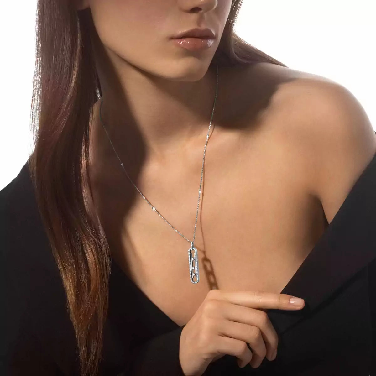 [Elowen jewelry]ダイヤモンドネックレス Move 10Th