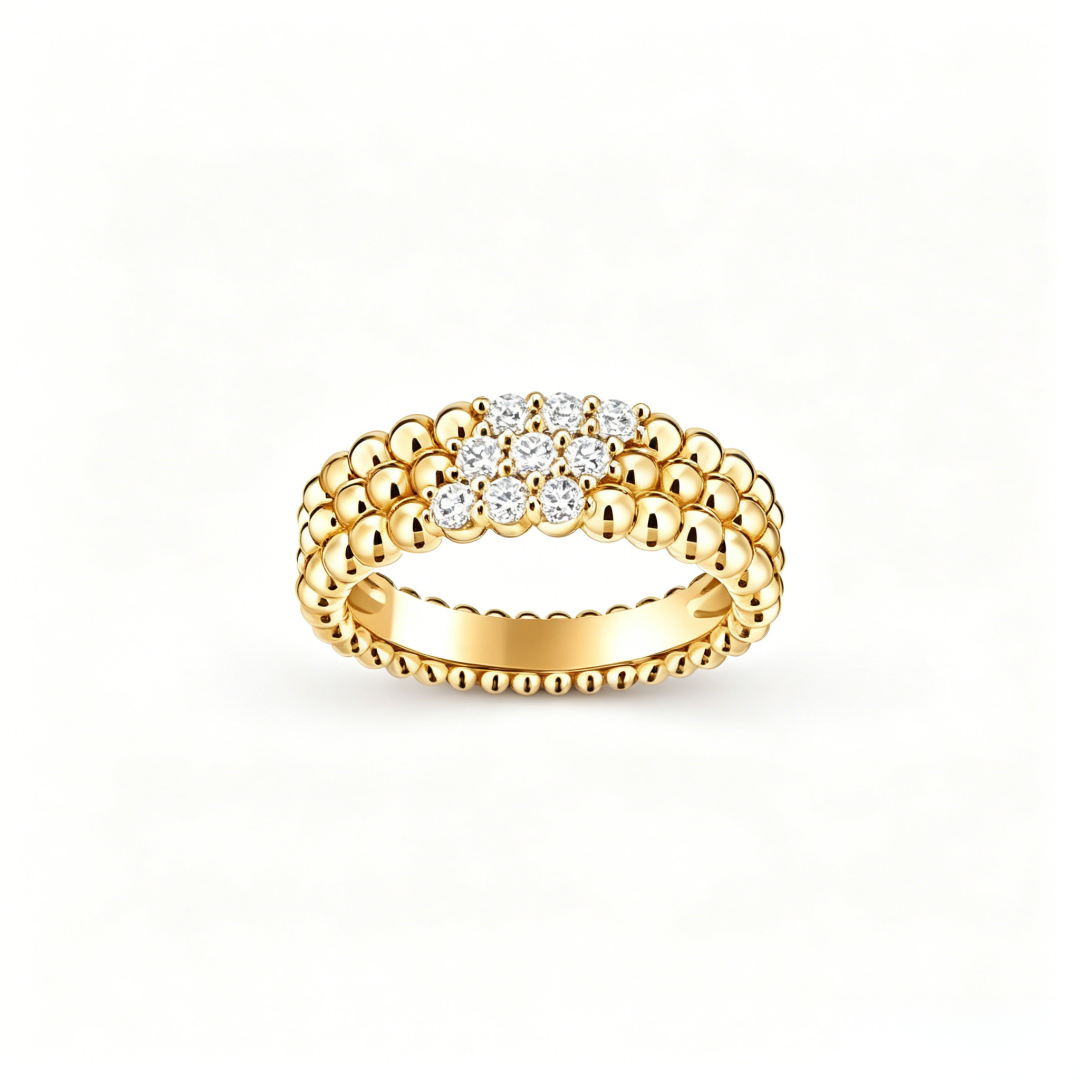 [Elowen Schmuck] DREIREIHIGER DIAMANTRING