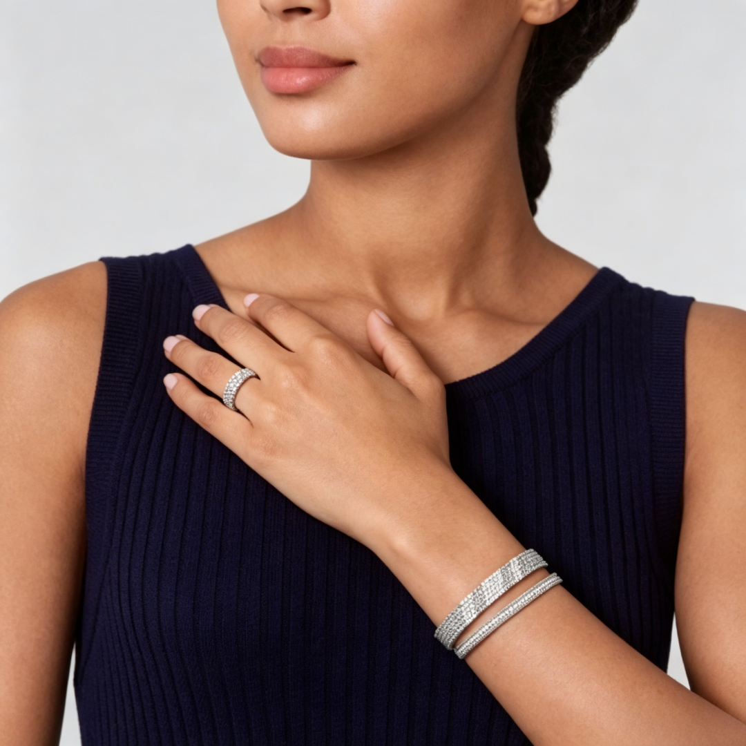 [Elowen Schmuck] DREIREIHIGER DIAMANTRING